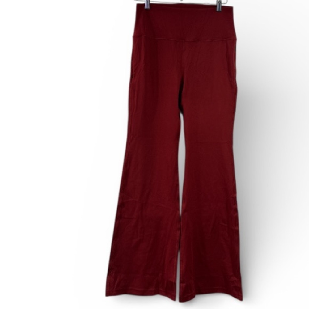 Colorfulkoala pants loungewear workout xl stretch flare Red Wide Leg pant NEW